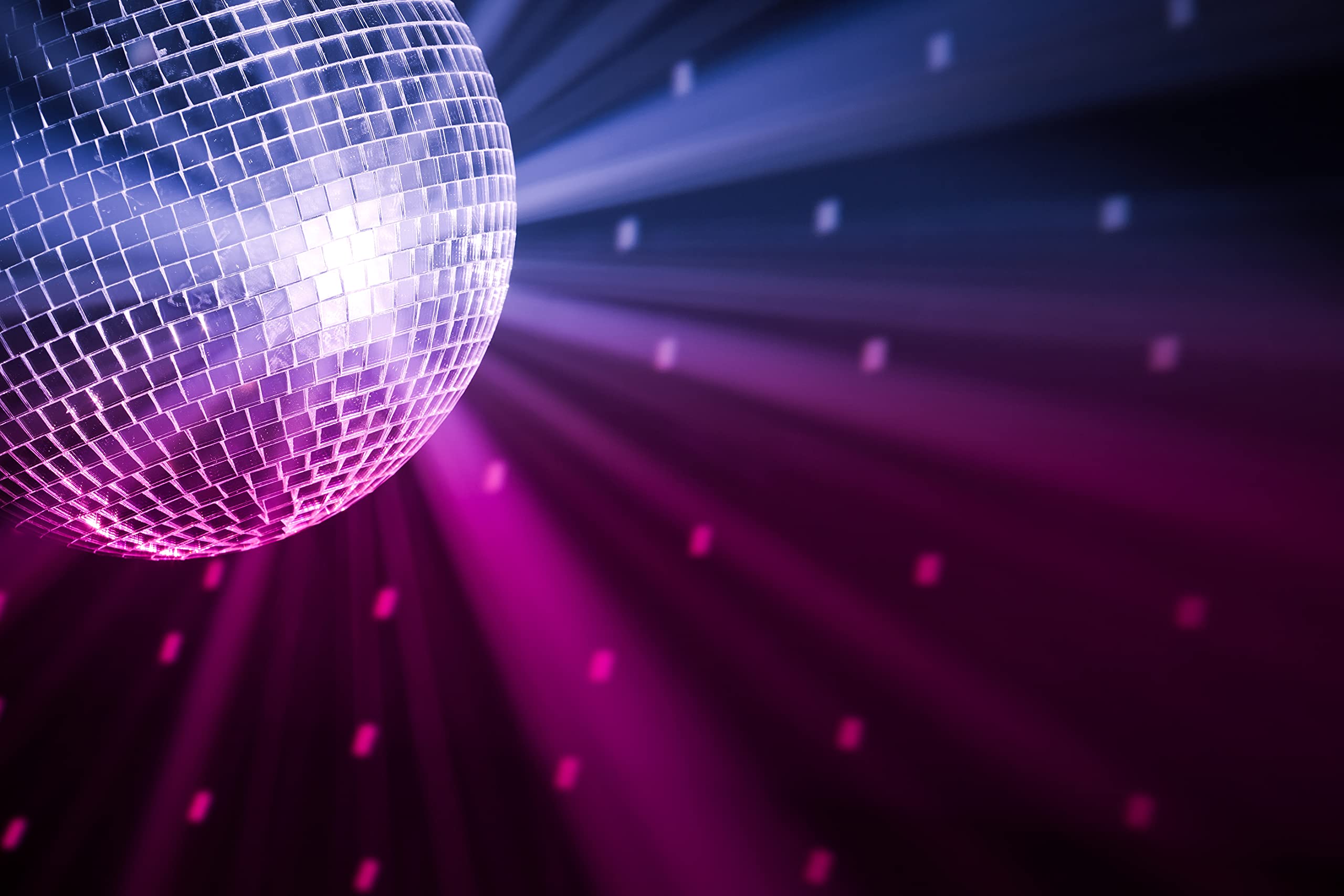 The Dreidel Company Mirror Ball 8'' Inch With Attached String For Hanging Ring, Reflects Light, Party Favor (Single)